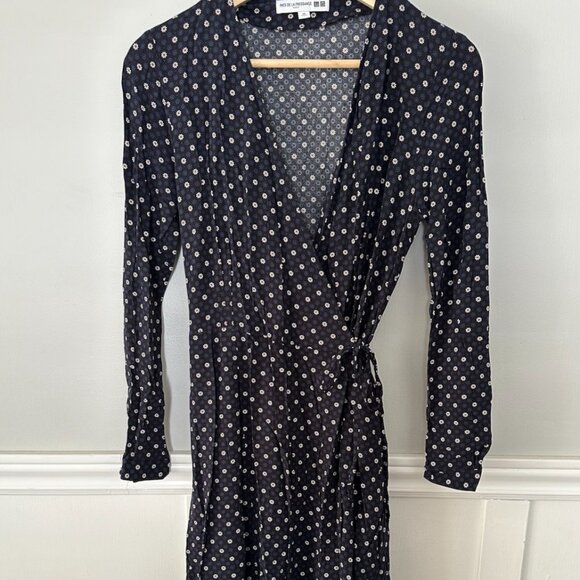 UNIQLO Ines de la Fressange Wrap Dress Flower Pattern Size XS - Picture 3 of 6